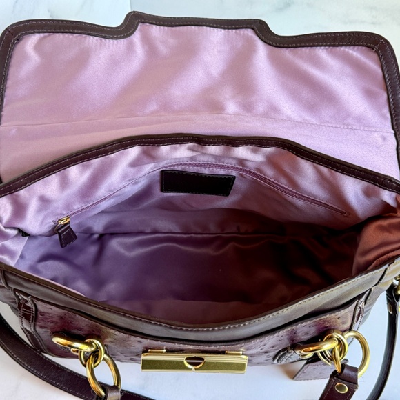 Vintage Coach Kristin Ostrich Embossed Bag and Matching Wallet - Picture 6 of 11